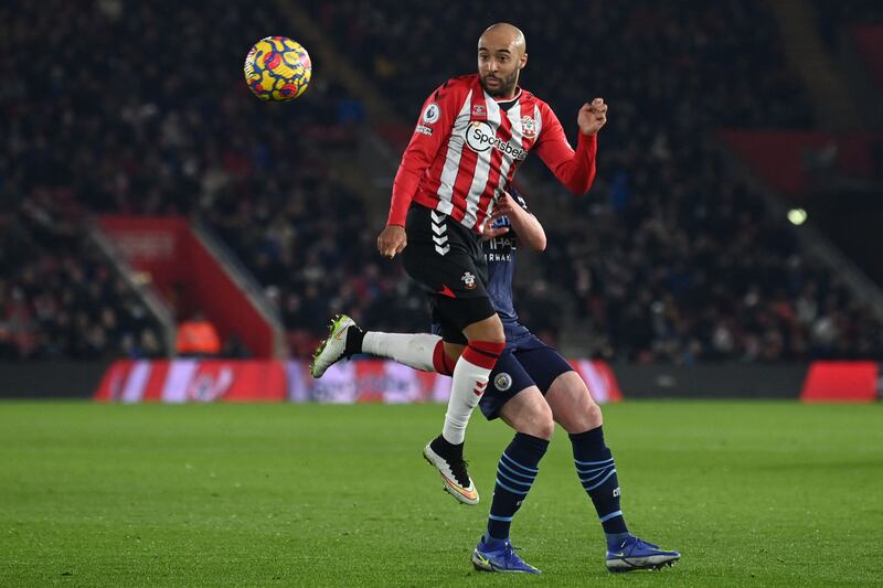 Nathan Redmond – 7. Made a good run and pass for Walker-Peters’ goal and put in a great shift defensively, doing well to divert the ball away from danger just before De Bruyne reached it. Though he did get away with conceding possession in a dangerous area. AFP