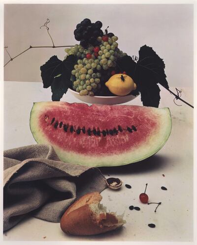 © Condé NastIrving Penn "Still life with watermelon, New York, 1947"unframed image size: 56x44.5cm© Condé Nastprinted in 1985.