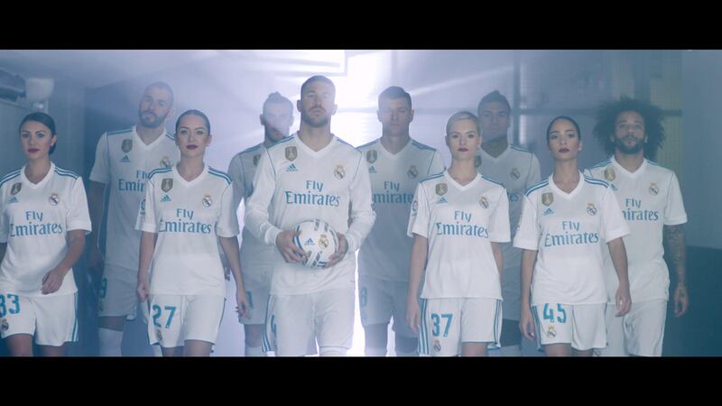 Sergio Ramos leads out Real Madrid with a few new faces. Courtesy Emirates