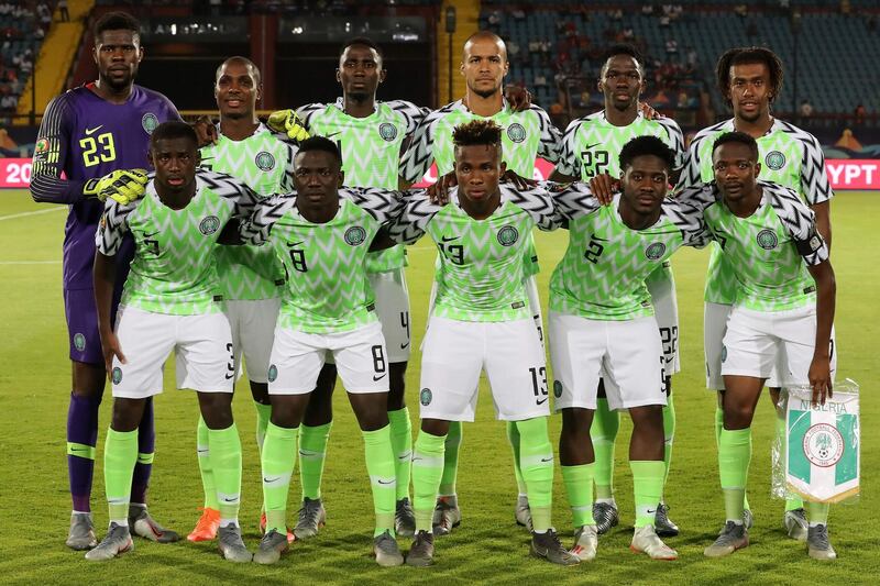 The Nigeria side who finished third at Africa Cup of Nations 2019. AFP