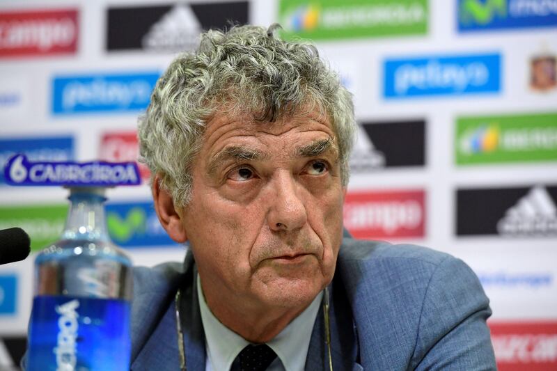 Angel Maria Villar's tenure as head of the Spanish federation ended when he was suspended following his arrest on July 18. Javier Soriano / AFP