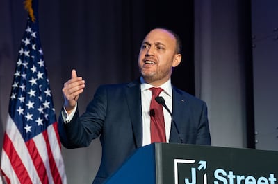 Husam Zomlot speaking in Washington DC in 2018. Getty Images