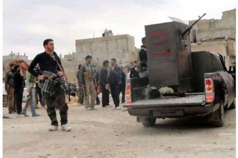 The rebel fighters have complained that they have to buy their own arms from traitors in the regular Syrian army to face up to the the Al Assad regime's well equipped and heavily armed forces.