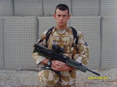 Ben Gallagher on military duty in the Middle East in 2007.