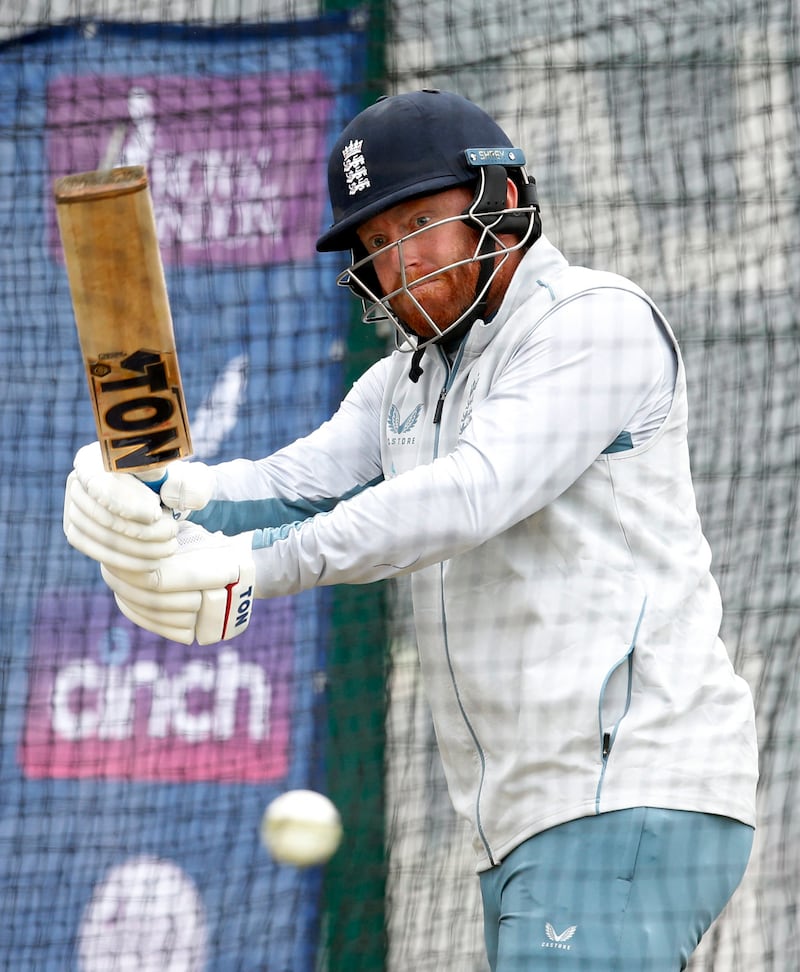 England's Jonny Bairstow in the nets. Reuters