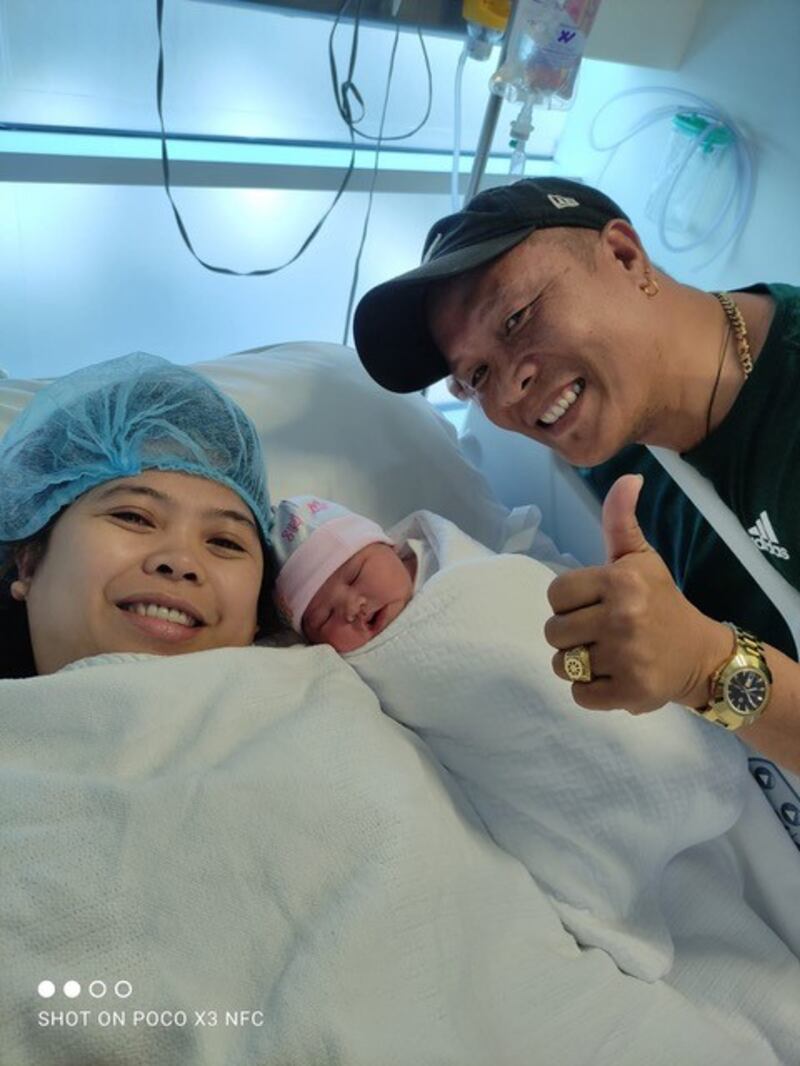 Ernil and Graziela with their baby daughter Eliziah. Photo: Prime Hospital Prime 