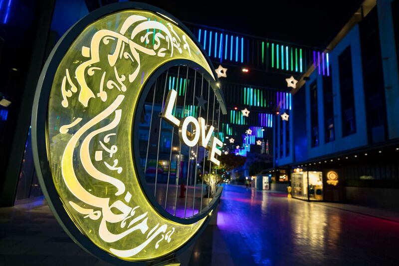 Dubai, United Arab Emirates - Reporter: N/A. News. Ramadan decorations at City Walk in Dubai. Wednesday, April 14th, 2021. Dubai. Chris Whiteoak / The National