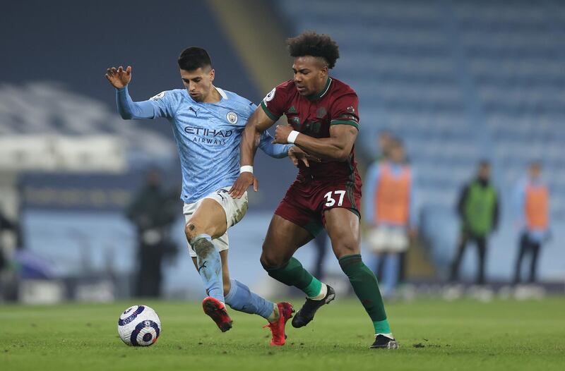 Joao Cancelo, 7 – Saw more of the ball than anyone in the opening ten minutes and was frequently at the heart of free-flowing attacks in another high-energy display. Free to attack the Wolves penalty area and was up to the task of marshalling Neto at the other end. Getty