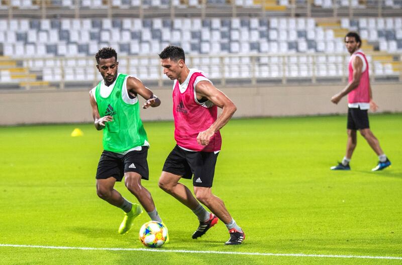 Abu Dhabi, United Arab Emirates, July 23, 2019.  Sebastian Tagliabue is one of the stars of the Arabian Gulf League, its all-time leading foreign goalscorer and second in the all-time charts. 
Victor Besa/The National
Section:  SP
Reporter:  John McAuley
