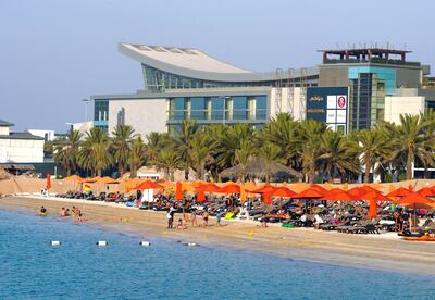 Abu Dhabi, United Arab Emirates, July 7, 2020.   
 The Radisson Blu Beach Club at the Corniche, Abu Dhabi on a Tuesday windy and sunny afternoon.
Victor Besa  / The National
For:  Standalone
Section:  NA 
Reporter: