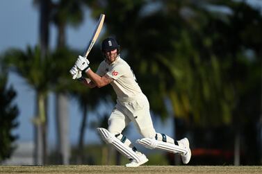 ANTIGUA, ANTIGUA AND BARBUDA - MARCH 03: Ben Stokes of England bats during day three of the tour match between West Indies President's XI and England XI at Coolidge Cricket Ground on March 03, 2022 in Antigua, Antigua and Barbuda. (Photo by Gareth Copley / Getty Images)