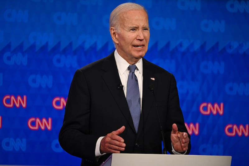 President Joe Biden at Thursday's debate in Atlanta. CNN