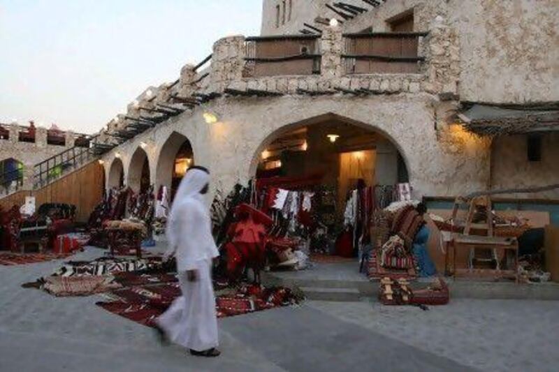 DOHA, QATAR - March 25: A man at the Old Souq or Souq Waqif in Doha, Qatar, on March 25, 2008. (Randi Sokoloff / The National)