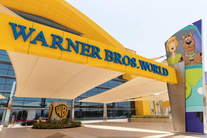 ABU DHABI, UNITED ARAB EMIRATES. 24 JULY 2018. Warner Brother World on Yas Island West. Media tour of the Warner Bros World Abu Dhabi opening. Exterior of the park. (Photo: Antonie Robertson/The National) Journalist: Haneen Dajani. Section: National.