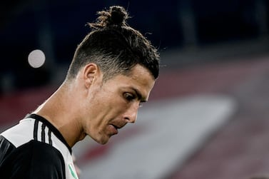 Juventus forward Cristiano Ronaldo  after Juventus lost the  Coppa Italia final against Napoli. AFP