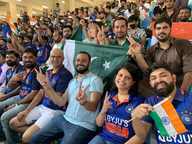 India fans at the Asia Cup 2022. Pawan Singh / The National