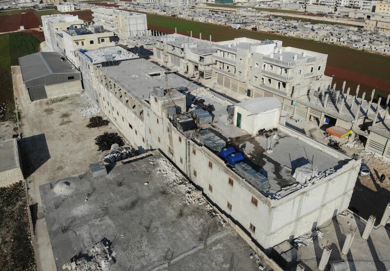 The deserted hospital in Al Dana after the quake