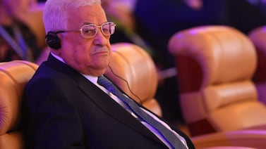 Palestinian President Mahmoud Abbas was speaking at the World Economic Forum special meeting in Riyadh. AFP