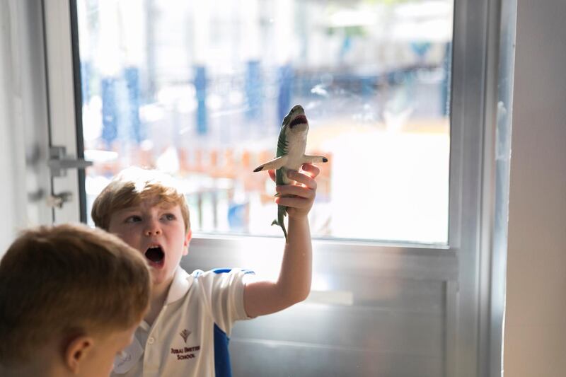 DUBAI, UNITED ARAB EMIRATES - SDEPTEMBER 2, 2018. 
Year 1 students on their first day of school at Dubai  British School.

(Photo by Reem Mohammed/The National)

Reporter: Ramola TalwarSection:  NA