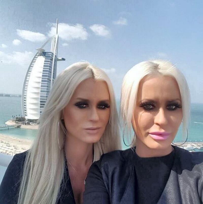 Alena and Sasha Parker, 37, who are British passport holders but originally from Belarus, were jailed for six months by Dubai Criminal Court for assaulting a police officer. Instagram