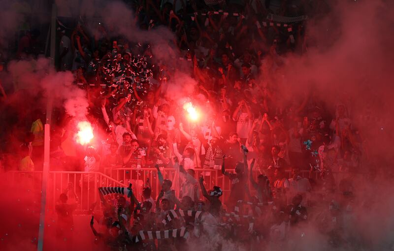 Al AHly fans before the game. Getty
