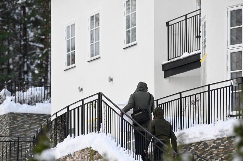 The alleged spying case came to light after this dawn raid in the Stockholm suburbs last year. AP