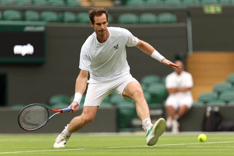Andy Murray, a three-time Grand Slam winner, trains ahead of Wimbledon. Getty