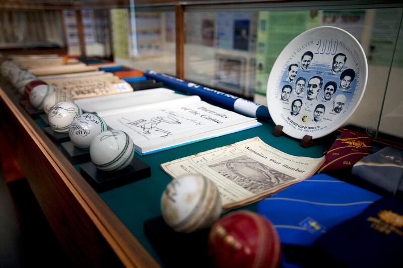 Dubai, United Arab Emirates, November 19, 2012:     Indian businessman Shyam Bhatia has made a museum out of his cricket collection at his home in the Jumeirah area in Dubai on November 19, 2012. Christopher Pike / The National