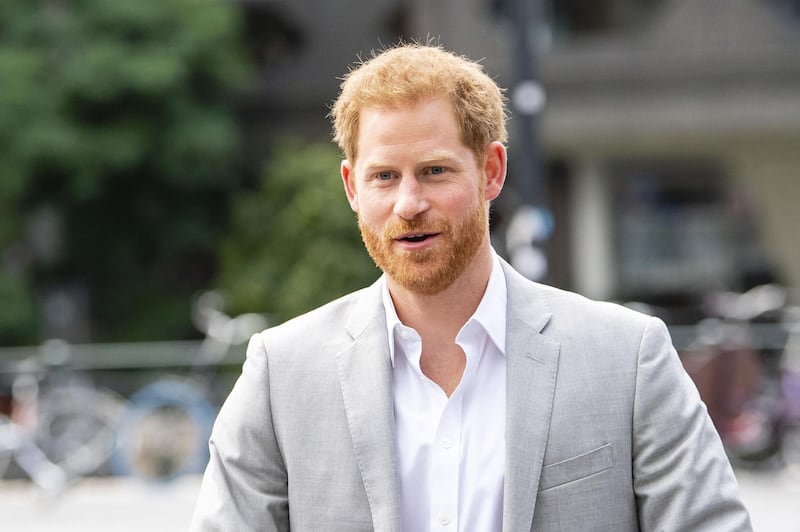 Prince Harry arrives at the ADAM Tower, in Amsterdam, on September 3, 2019, for the introduction of a project and global partnership between Booking.com, SkyScanner, CTrip, TripAdvisor and Visa, an initiative led by the Duke of Sussex to change the travel industry to better protect tourist destinations and communities that depend on it.   - Netherlands OUT
 / AFP / ANP / Frank van Beek
