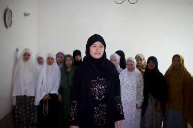Abu Dhabi - August 10, 2010: Rhea Nieves is the most recent convert to Islam among the women living at the Philippine Overseas Labour Office. The office acts as a temporary shelter for women who have run away from abusive work environments. Lauren Lancaster / The National 