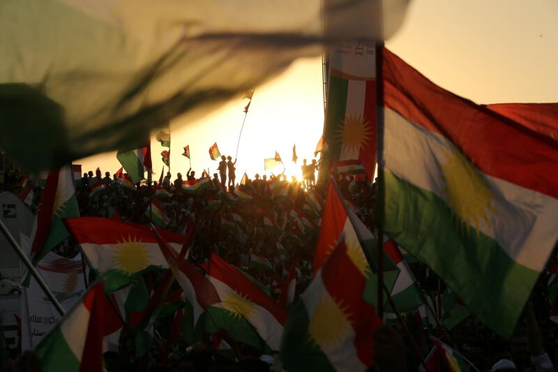 Kurds celebrate to show their support for the upcoming September 25th independence referendum in Erbil, Iraq September 22, 2017. REUTERS/Ahmed Jadallah     TPX IMAGES OF THE DAY