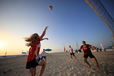 Beach-side sports are a fun way to keep fit 