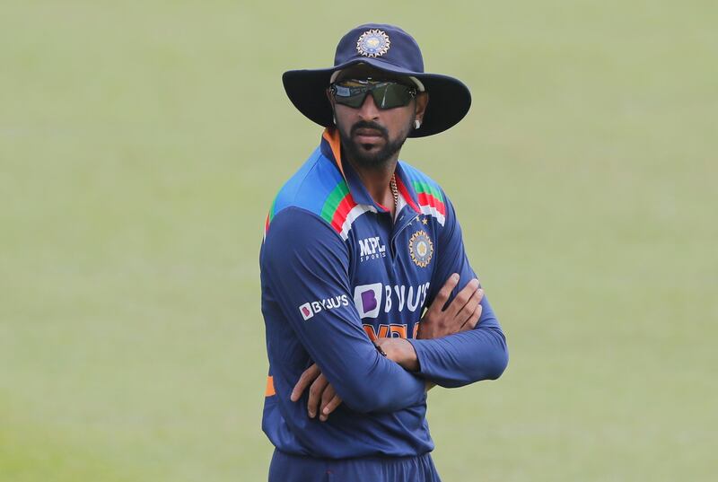 India's Krunal Pandya has tested positive for Covid-19. AP