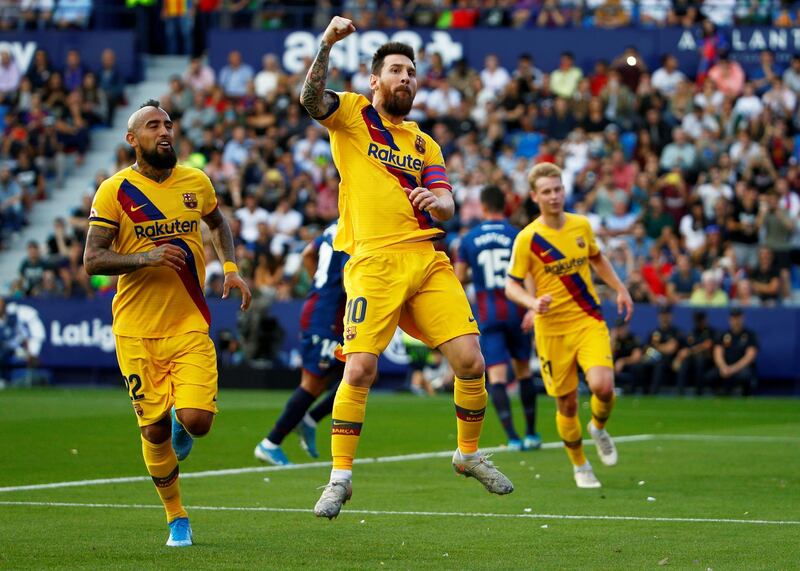 Lionel Messi scored the opening goal for Barcelona on Saturday. Reuters