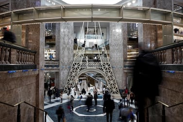 AChanel luxury corner sales stand sits on the ground floor of the Galeries Lafayette department store on the Champs-Elysees avenue in Paris before the outbreak of the Covid-19 pandemic, which chief executive Nicolas Houze says has kept both French shoppers and tourists at bay. Reuters