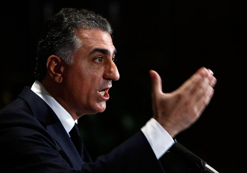 WASHINGTON - JUNE 22: Former Iranian Crown Prince Reza Pahlavi speaks during an address at the National Press Club June 22, 2009 in Washington, DC. Pahlavi, commenting on recent developments in Iran, called for a secular, parliamentary, and democratic political system in Iran.   Win McNamee/Getty Images/AFP