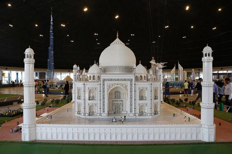 The Taj Mahal in Miniland is made from 280,741 bricks. Pawan Singh / The National