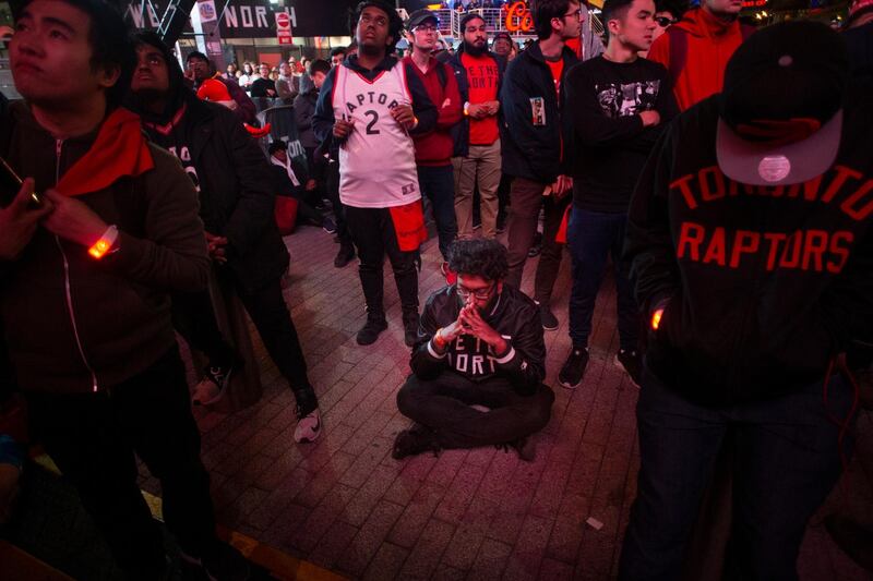 It was a tough night for Toronto Raptors fans. AP Photo