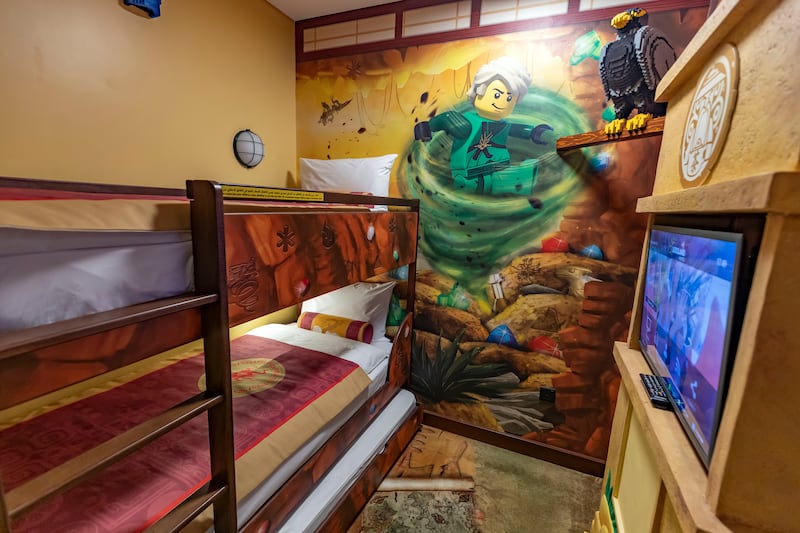 All rooms have a seperate area for children, with bunk beds and their own television.