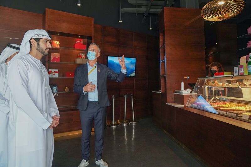 Sheikh Hamdan bin Mohammed toured the pavilion of Switzerland. Wam