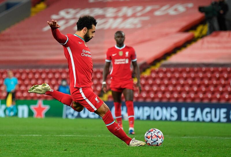Mohamed Salah - 7: Was an immediate threat after coming on for Minamino on the hour. Earned and scored the late penalty that made the game safe. The Egyptian’s mere presence terrifies defenders. Was limping afterwards, which is a worry for Klopp. EPA