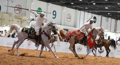 There will be equestrian and falconry demonstrations in Abu Dhabi. Photo: Abu Dhabi International Hunting and Equestrian Exhibition