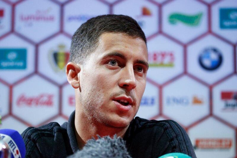 Belgium's Eden Hazard gives a press conference in Tubize, on June 4, 2017, on the eve of a friendly football match between Belgium and Czech Republic. Bruno Fahy / AFP