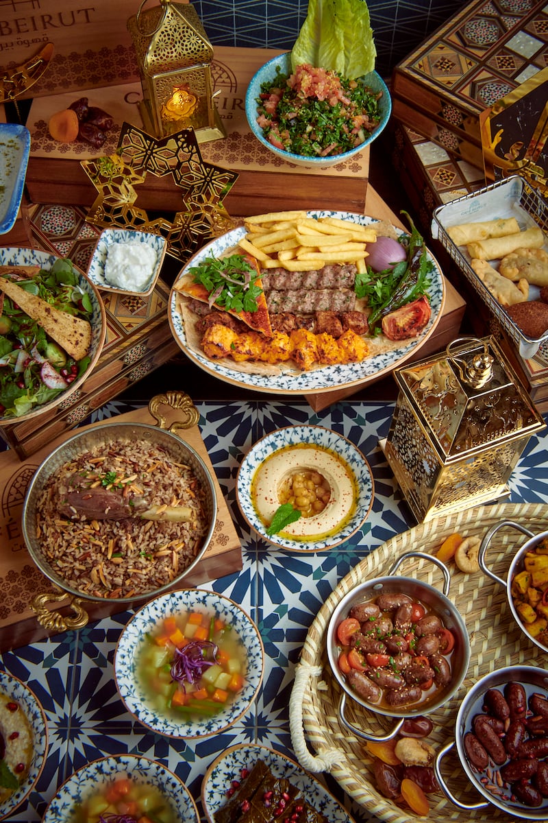 Lebanese iftar at Cafe Beirut in Dubai; Dh150.