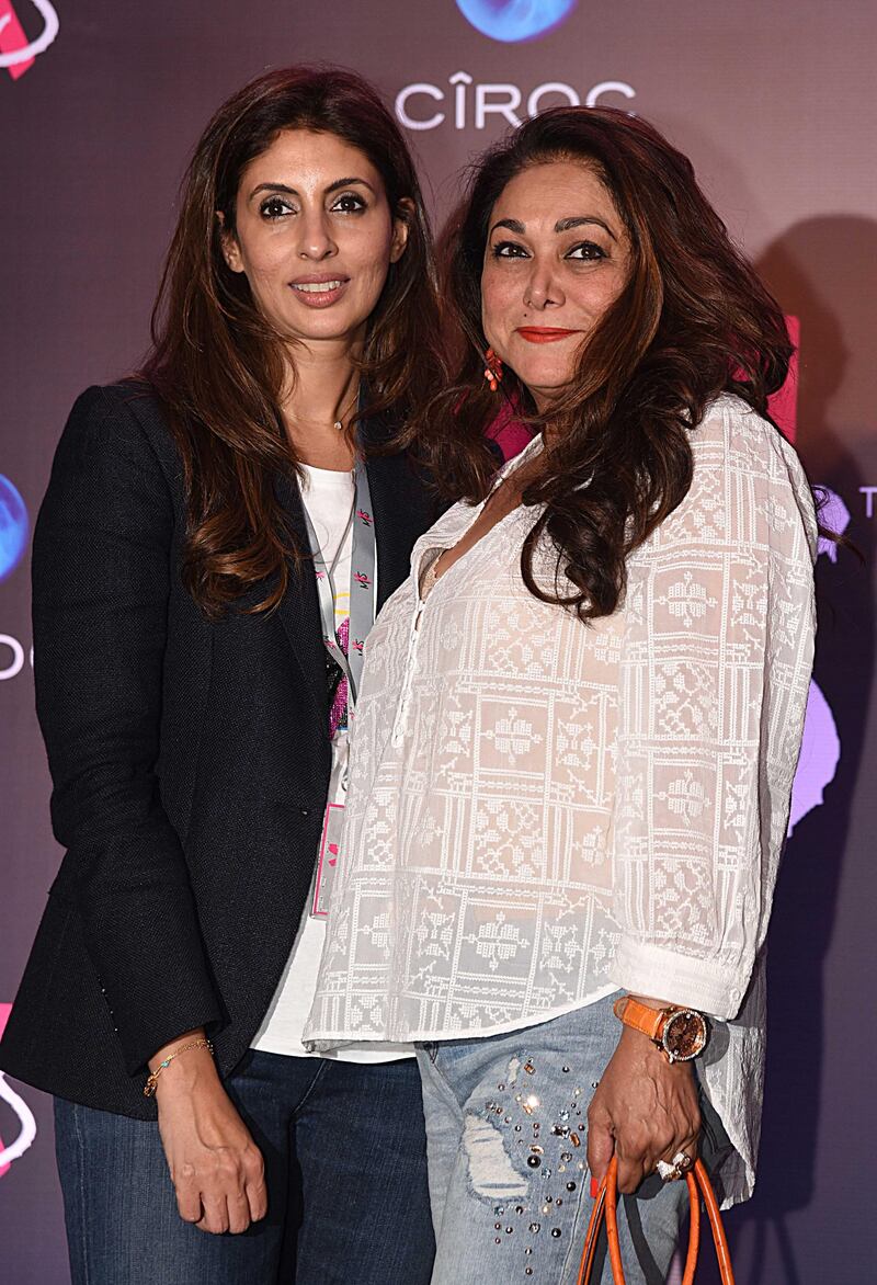 Designer dream: Tina Ambani, right, with Shweta Bachchan-Nanda. AFP