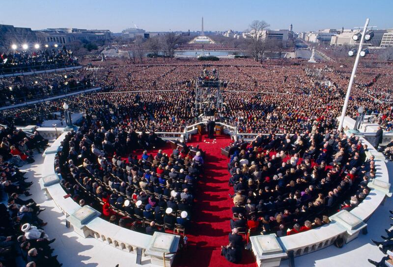 Inauguration of President of United States, President William Jefferson Clinton,42nd President,52nd Presidency Washington, DC, 1/20/93 (Photo by: Joe Sohm/Visions of America/Universal Images Group via Getty Images)