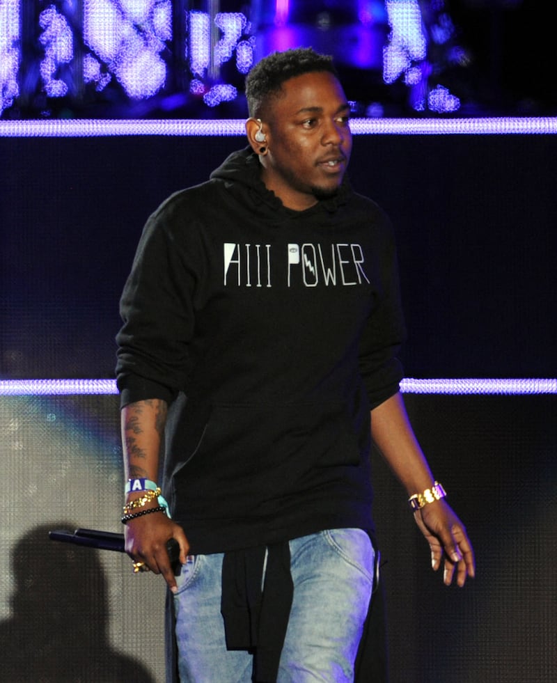 Rapper Kendrick Lamar at the 2012 Coachella Valley Music & Arts Festival in California. AFP