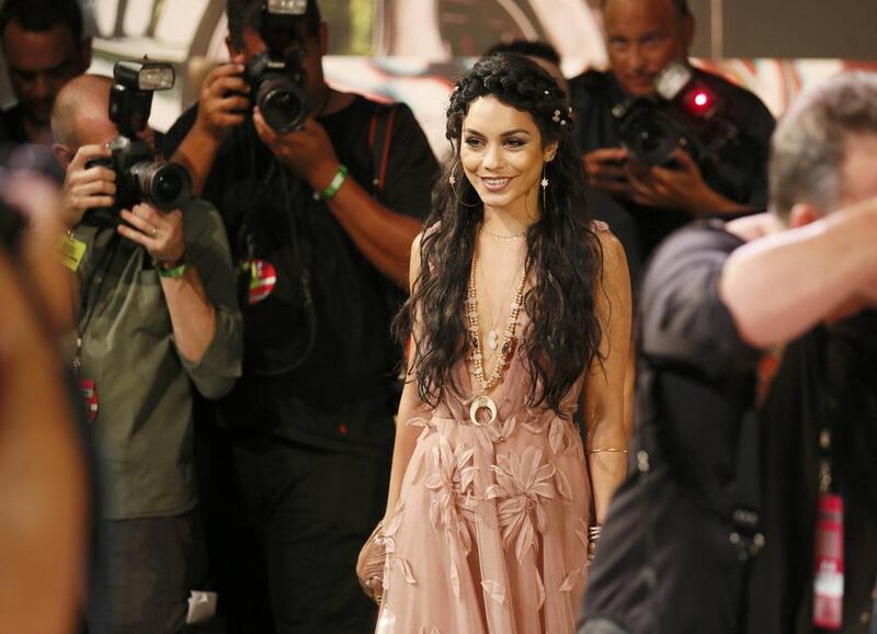 Actress Vanessa Hudgens arrives at the 2015 MTV Video Music Awards in Los Angeles. Danny Moloshok / Reuters