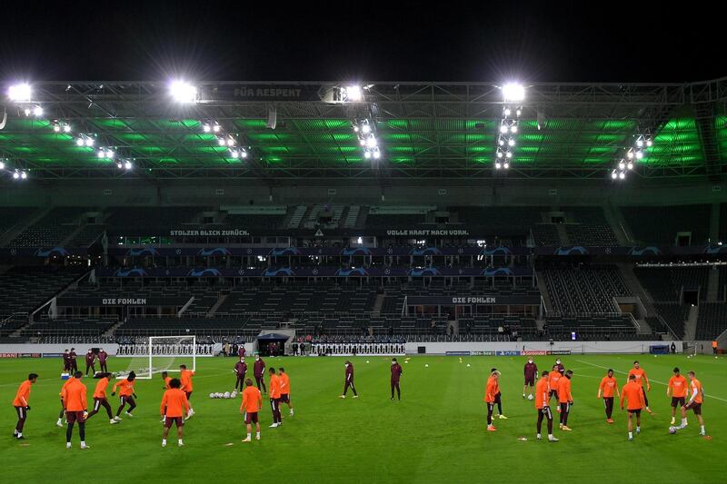 Real Madrid's training session at Borussia-Park. EPA