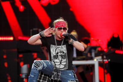 epa06850750 Singer Axl Rose of US rock band Guns N' Roses performs during the Download Festival in Madrid, Spain, 29 June 2018.  EPA-EFE/Victor Lerena   EDITORIAL USE ONLY/NO SALES/NO ARCHIVES